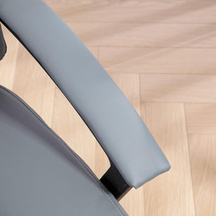 Mid Back Executive Office Chair with Adjustable Height and Swivel Wheels - Light Grey