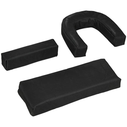 Outdoor Foldable Sun Lounger Set of 2 with 4-Level Adjustable Backrest, Pillow & Reading Hole - Black