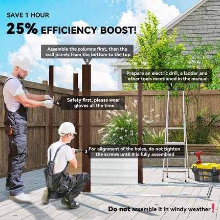 4 x 6ft Galvanised Steel Garden Shed with Lock and Gloves - Oak
