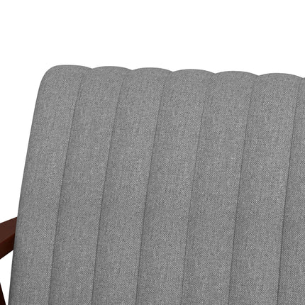 Modern Upholstered Accent Chair with Supportive High Back - Grey