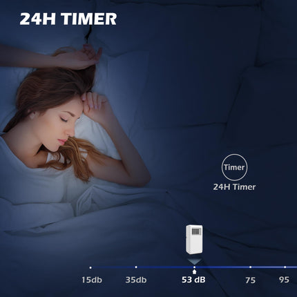 7,000 BTU Mobile Air Conditioner with Dehumidifier, 24H Timer, Wheels & Window Kit for Rooms up to 15m² - White