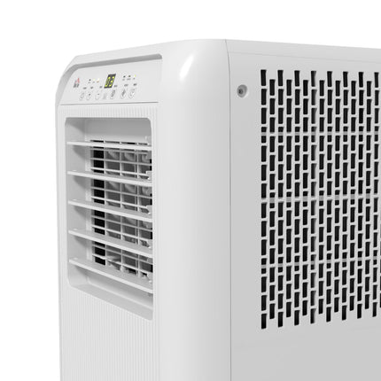 7,000 BTU Mobile Air Conditioner with Dehumidifier, 24H Timer, Wheels & Window Kit for Rooms up to 15m² - White