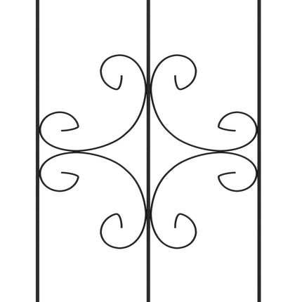 Metal Garden Trellis Set of 2 with Arrow Design 180x50cm for Climbing Plants - Black