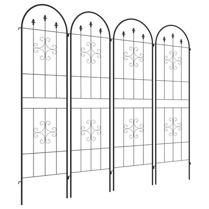 Set of Four Spiral Anchor Garden Trellis Panels