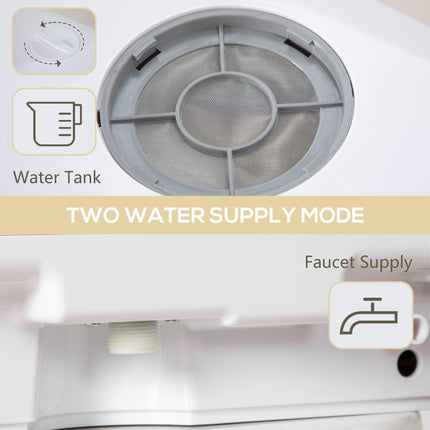 Mini Table Top Dishwasher with 4 Place Settings, 6 Programmes, Touch Control & LED Display - White