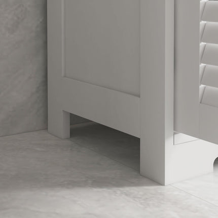 Freestanding Bathroom Storage Cabinet with Adjustable Shelf and Drawers - White