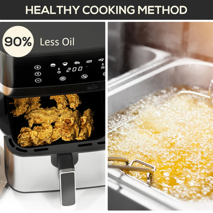 8.5L Dual Basket Air Fryer with Sync Cooking - Black