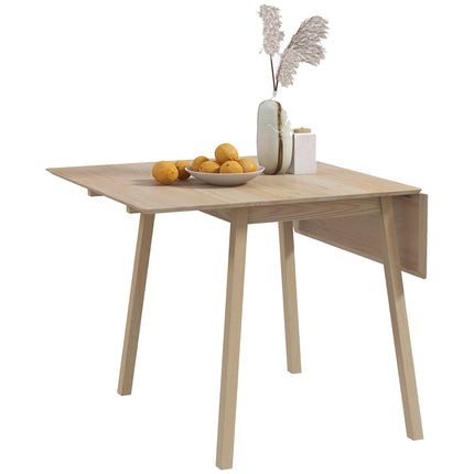 Wooden Four-Seater Drop Leaf Dining Table - Natural Finish