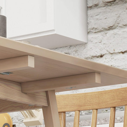 Wooden Four-Seater Drop Leaf Dining Table - Natural Finish