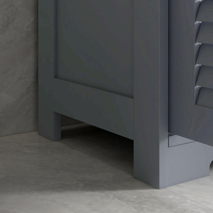 Freestanding Bathroom Storage Cabinet with Adjustable Shelf and Drawers - Grey