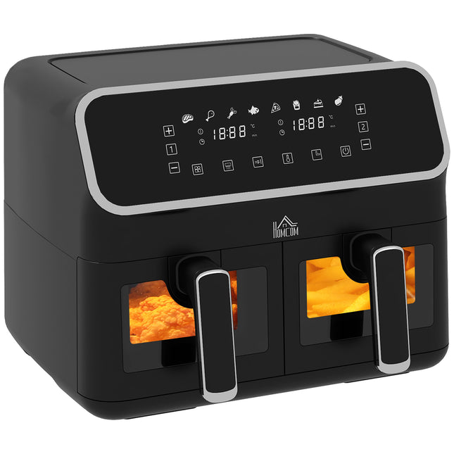 8L Dual Basket Air Fryer, 80-200‚ÑÉ Air Fryer Oven with 2 Baskets and Sync Funct