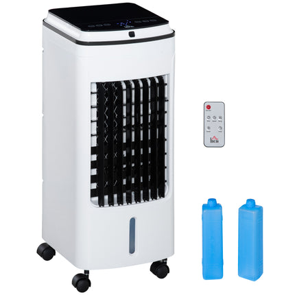 3-in-1 Portable Evaporative Air Cooler with Timer & Remote Control - White