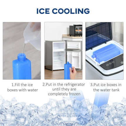 3-in-1 Portable Evaporative Air Cooler with Timer & Remote Control - White