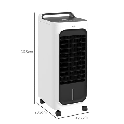 Powerful Room Air Cooler with Ice Packs and Remote Control - White