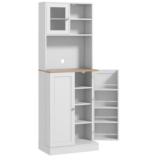 Two-Part Kitchen Storage Cabinet - White
