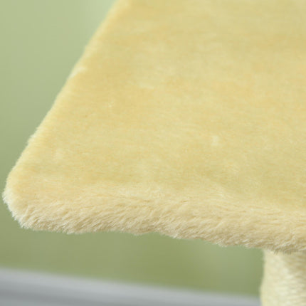 72cm Multi-Level Cat Tree with Scratching Post and Pad for Indoor Cats - Cream White