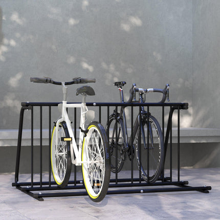 Bike Stand, Double-sided Bike Rack Floor Stand for 6 Bicycles, Kids/Mountain/Roa
