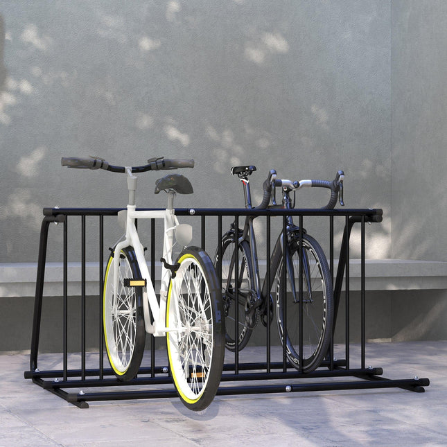 Bike Stand, Double-sided Bike Rack Floor Stand for 6 Bicycles, Kids/Mountain/Roa