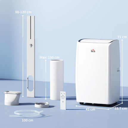 14,000 BTU Portable Air Conditioner with LED Screen - White