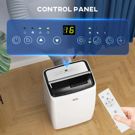 14,000 BTU Portable Air Conditioner with LED Screen - White