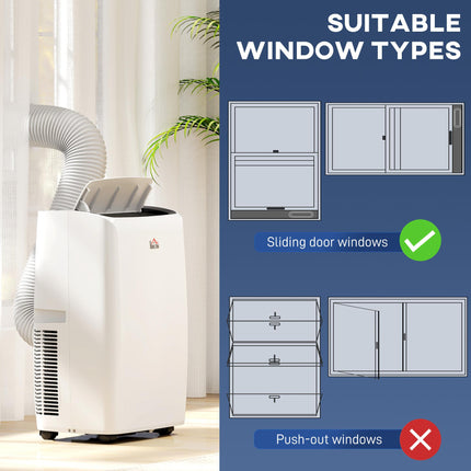 14,000 BTU Portable Air Conditioner with LED Screen - White