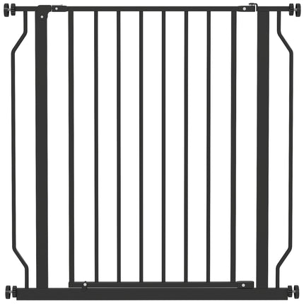 Extra Wide Pressure-Mounted Dog Safety Gate for Doorways, Hallways & Staircases - Black