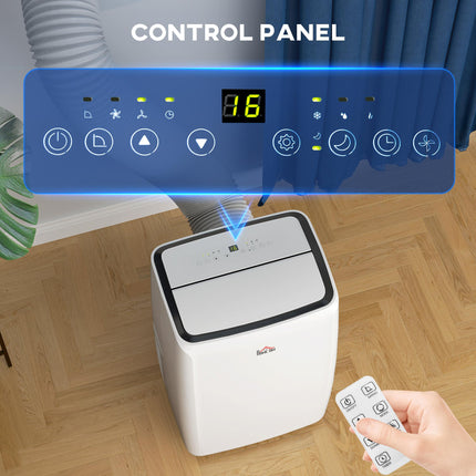 12,000 BTU Mobile Air Conditioner with Dehumidifier and Fan, Grade A Rated - White