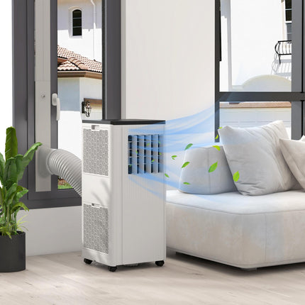 9,000 BTU Mobile Air Conditioner with App Control for 20m² Rooms - White