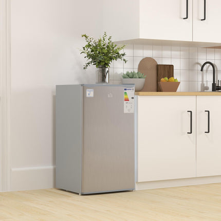 91 Litre Under Counter Fridge Freezer with 10L Chiller Box - Grey