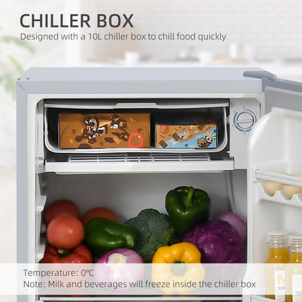 91 Litre Under Counter Fridge Freezer with 10L Chiller Box - Grey