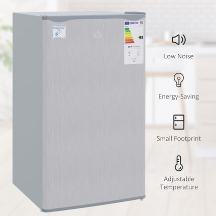 91 Litre Under Counter Fridge Freezer with 10L Chiller Box - Grey