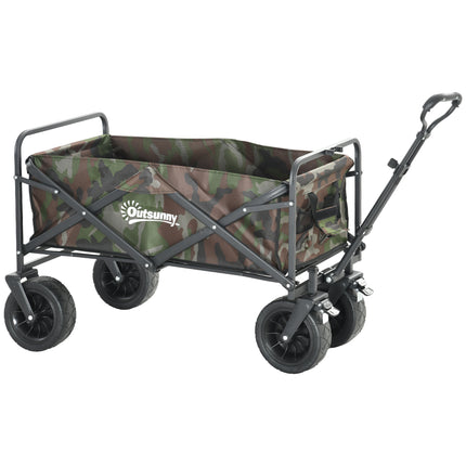 Folding Garden Trolley 100KG Capacity with Carry Bag - Camouflage