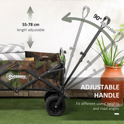 Folding Garden Trolley 100KG Capacity with Carry Bag - Camouflage