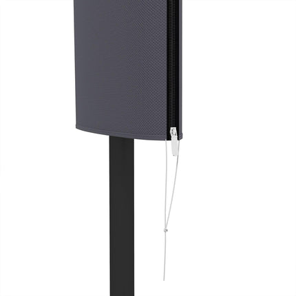 Outdoor Cantilever Parasol Umbrella Cover with Zipper and Rod - Dark Grey