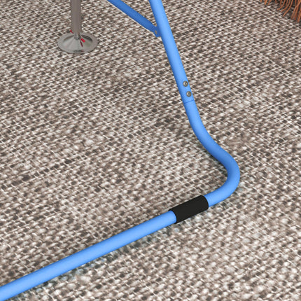 Adjustable Foldable Kids Gymnastic Bar with Horizontal Bars - Blue