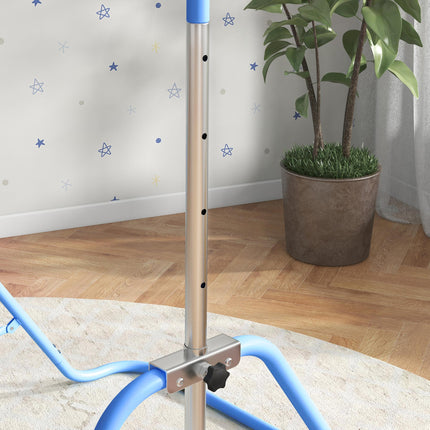 Adjustable Foldable Kids Gymnastic Bar with Horizontal Bars - Blue