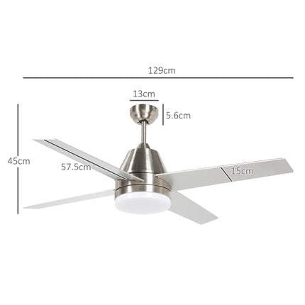Ceiling Fan with LED Light, Flush Mount Ceiling Fan Lights with Reversible Blade
