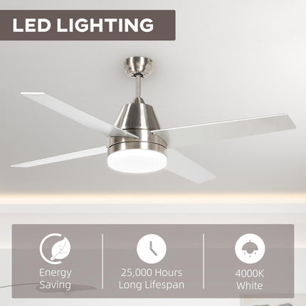 Ceiling Fan with LED Light, Flush Mount Ceiling Fan Lights with Reversible Blade