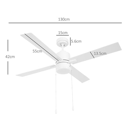 Ceiling Fan with LED Light, Flush Mount Ceiling Fan Lights with Reversible Blade