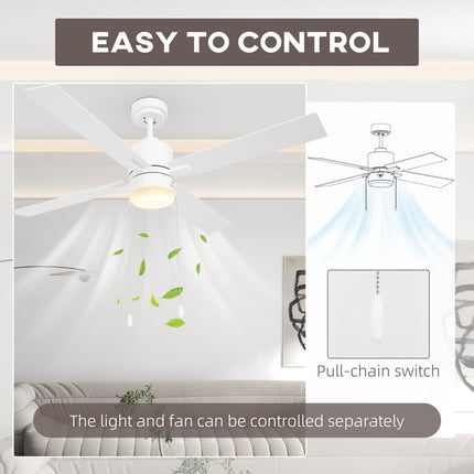 Ceiling Fan with LED Light, Flush Mount Ceiling Fan Lights with Reversible Blade