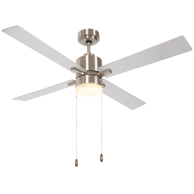Ceiling Fan with LED Light, Flush Mount Ceiling Fan Lights with Reversible Blade