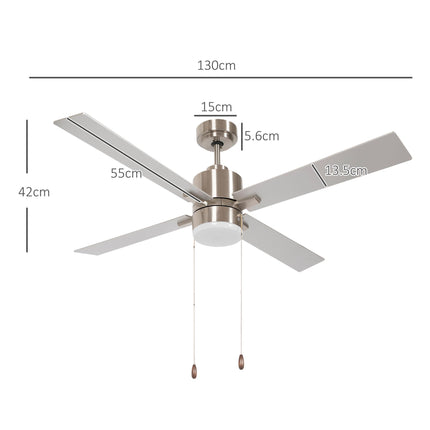 Ceiling Fan with LED Light, Flush Mount Ceiling Fan Lights with Reversible Blade