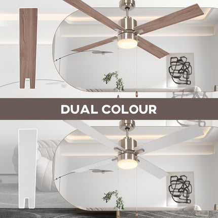 Ceiling Fan with LED Light, Flush Mount Ceiling Fan Lights with Reversible Blade