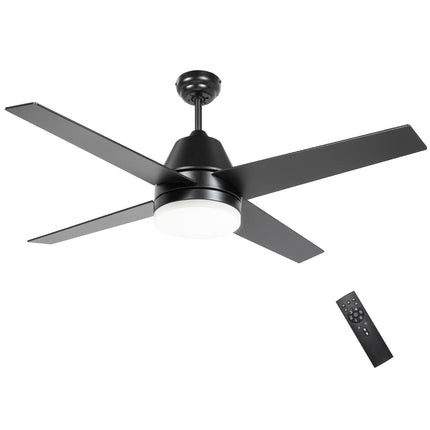 Ceiling Fan with LED Light, Flush Mount Ceiling Fan Lights with Reversible Blade