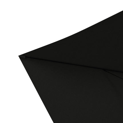 2 x 3m Rectangular Garden Parasol Umbrella with Crank & Tilt, 6 Ribs, Aluminium Pole - Black