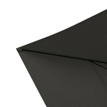 2x3 Metre Rectangular Garden Parasol with Crank Tilt Aluminium Pole - Dark Grey