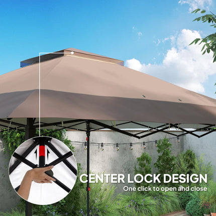 3.6 x 3.6 m Pop up Gazebo with Netting, Height Adjustable Party Tent Instant Can
