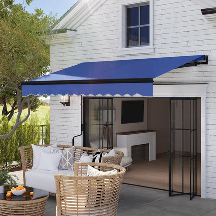 2.5 x 2m Electric Retractable Awning with LED Light - Blue
