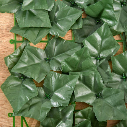 2-Piece Artificial Leaf Hedge Privacy Fence Panel 3M x 1.5M - Dark Green