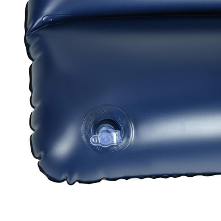 King Size Inflatable Air Bed with Built-In Pump for Comfort - Blue